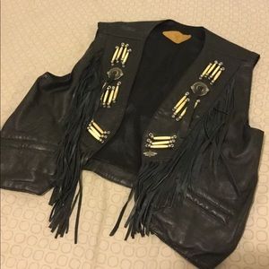 Stars & Stripes Leather Vest Brand New